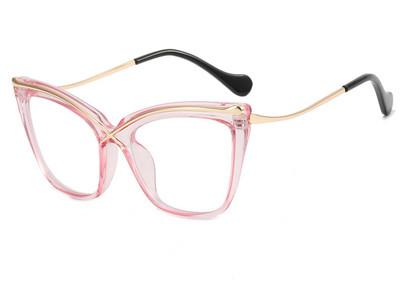 Anti-blue Light Cat Eye naočale Nove žene Muškarci Metalni okviri naočala Trendovi Prozirne računalne naočale Naočale s optičkim ukrasom