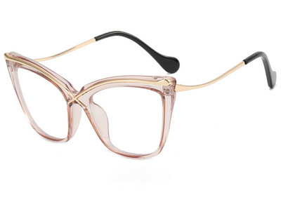 Anti-blue Light Cat Eye naočale Nove žene Muškarci Metalni okviri naočala Trendovi Prozirne računalne naočale Naočale s optičkim ukrasom