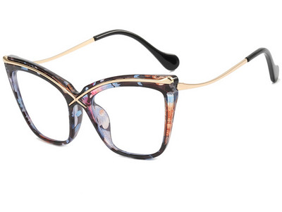 Anti-blue Light Cat Eye naočale Nove žene Muškarci Metalni okviri naočala Trendovi Prozirne računalne naočale Naočale s optičkim ukrasom