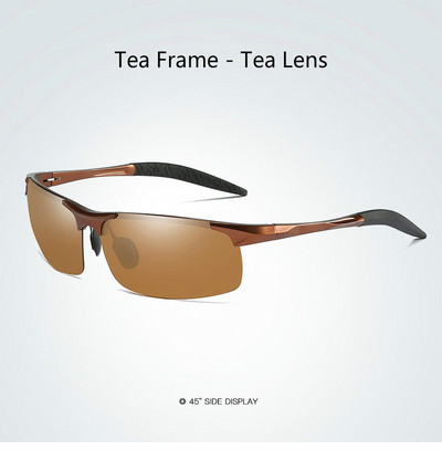 Kvaliteetsed alumiiniumist magneesiumist polariseeritud päikeseprillid meeste UV400 ristkülikuga õues sõitmiseks mõeldud päikeseprillid BOOROOT