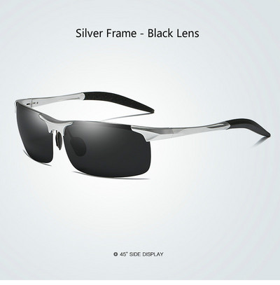 Kvaliteetsed alumiiniumist magneesiumist polariseeritud päikeseprillid meeste UV400 ristkülikuga õues sõitmiseks mõeldud päikeseprillid BOOROOT