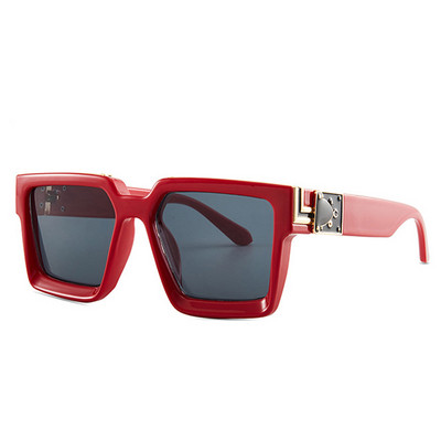 SO&EI Vintage Square Moteriški akiniai nuo saulės Gamintojas Dizaineris Candy Colors Veidrodiniai lęšiai Akiniai Ins Populiarūs akiniai nuo saulės Vyriški Oculos UV400