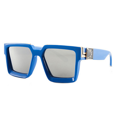 SO&EI Vintage Square Moteriški akiniai nuo saulės Gamintojas Dizaineris Candy Colors Veidrodiniai lęšiai Akiniai Ins Populiarūs akiniai nuo saulės Vyriški Oculos UV400