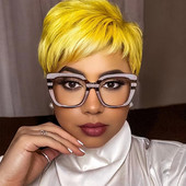 Modne nove četvrtaste naočale velikih marki Vintage ženske prozirne naočale s optičkim kratkovidnim okvirom Popularne naočale za računalo