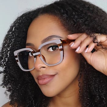 Модни нови квадратни извънгабаритни маркови очила Ретро дамски прозрачни очила с оптична рамка за късогледство Популярни компютърни очила