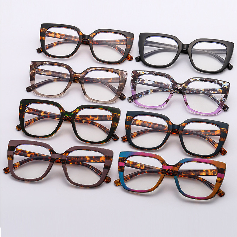 Modne nove četvrtaste naočale velikih marki Vintage ženske prozirne naočale s optičkim kratkovidnim okvirom Popularne naočale za računalo