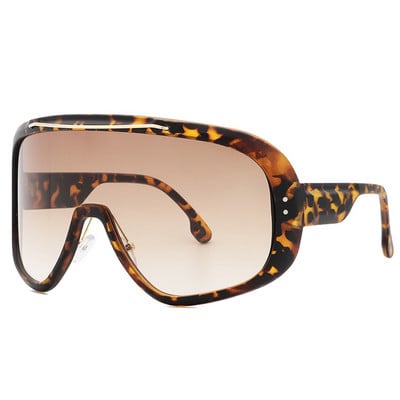 47431 Veľké monoklové slnečné okuliare, módne pánske a dámske, zrkadlové tienidlá, UV400 vintage okuliare