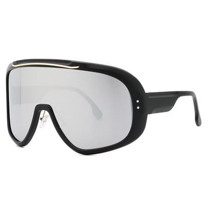 47431 Veľké monoklové slnečné okuliare, módne pánske a dámske, zrkadlové tienidlá, UV400 vintage okuliare