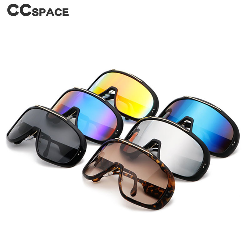 47431 Veľké monoklové slnečné okuliare, módne pánske a dámske, zrkadlové tienidlá, UV400 vintage okuliare