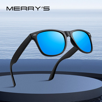 MERRYS DESIGN Мъжки поляризирани слънчеви очила за жени Класически ретро слънчеви очила с нитове за шофиране, риболов, външни сенници S8318