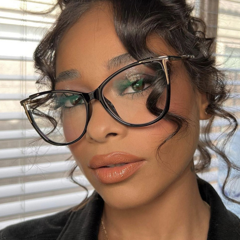 Madingi Anti Blue Light Akiniai Moteriški Retro optiniai akiniai Metaliniai rėmeliai Akiniai moterims Skaidrūs Kompiuteriniai akiniai Nauji