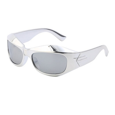 Sunčane naočale Muške i ženske verzije Steampunk stil Y2k suprotnog spola Zakrivljena osobnost New Millennium Future Tech Style