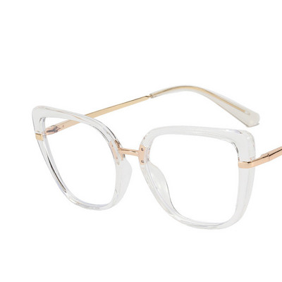 Oulylan TR90 Rame pentru ochelari cu ochi de pisică, pentru femei, la modă, cu lumină albastră, pentru ochelari, pentru femei, ochelari decorativi de birou, vintage