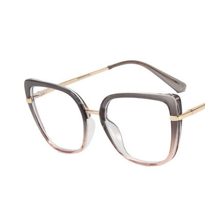 Oulylan TR90 Rame pentru ochelari cu ochi de pisică, pentru femei, la modă, cu lumină albastră, pentru ochelari, pentru femei, ochelari decorativi de birou, vintage