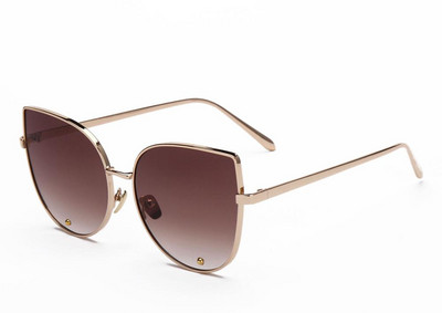 RunBird 2017 Cat Eye sunčane naočale Ženske vintage modne sunčane naočale s prozirnim lećama s metalnim okvirom Unikatne ravne ženske naočale UV400 R058