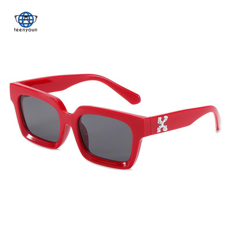 Teenyoun New Off Fashion Brand Same Frame Punk X Priedai Gafas De Sol Moteriški Akiniai nuo saulės Akiniai nuo saulės