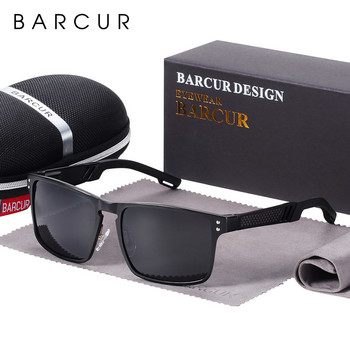 Качествени алуминиеви квадратни слънчеви очила BARCUR Мъжки поляризирани слънчеви очила за мъже спортни очила oculos de sol feminino