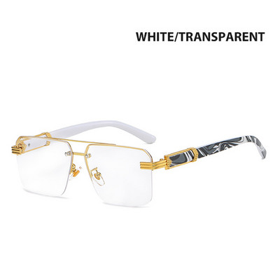 2022 Carter Fashion Ochelari de soare cu gradient în stil pătrat, unici, semi-fără rame