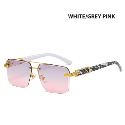 2022 Carter Fashion Ochelari de soare cu gradient în stil pătrat, unici, semi-fără rame