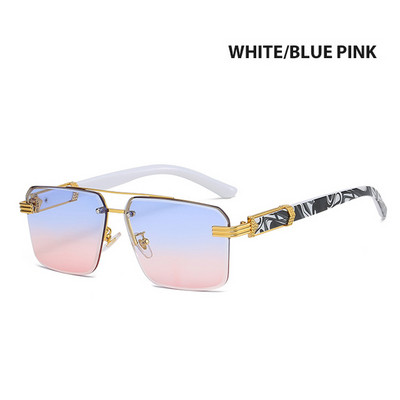 2022 Carter Fashion Ochelari de soare cu gradient în stil pătrat, unici, semi-fără rame