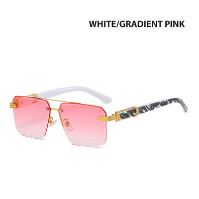 2022 Carter Fashion Ochelari de soare cu gradient în stil pătrat, unici, semi-fără rame