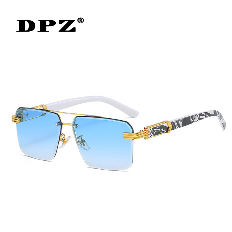 2022 Carter Fashion Ochelari de soare cu gradient în stil pătrat, unici, semi-fără rame