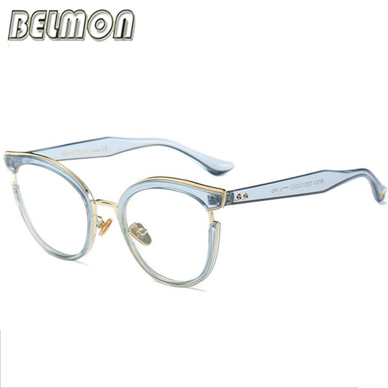 Belmon Spectacles Frame Γυναικεία Οπτικά Συνταγογραφούμενα Γυαλιά Οράσεως Σκελετός Γυαλιά Γυαλιά Διαφανής Clear Lens Glasses 97551
