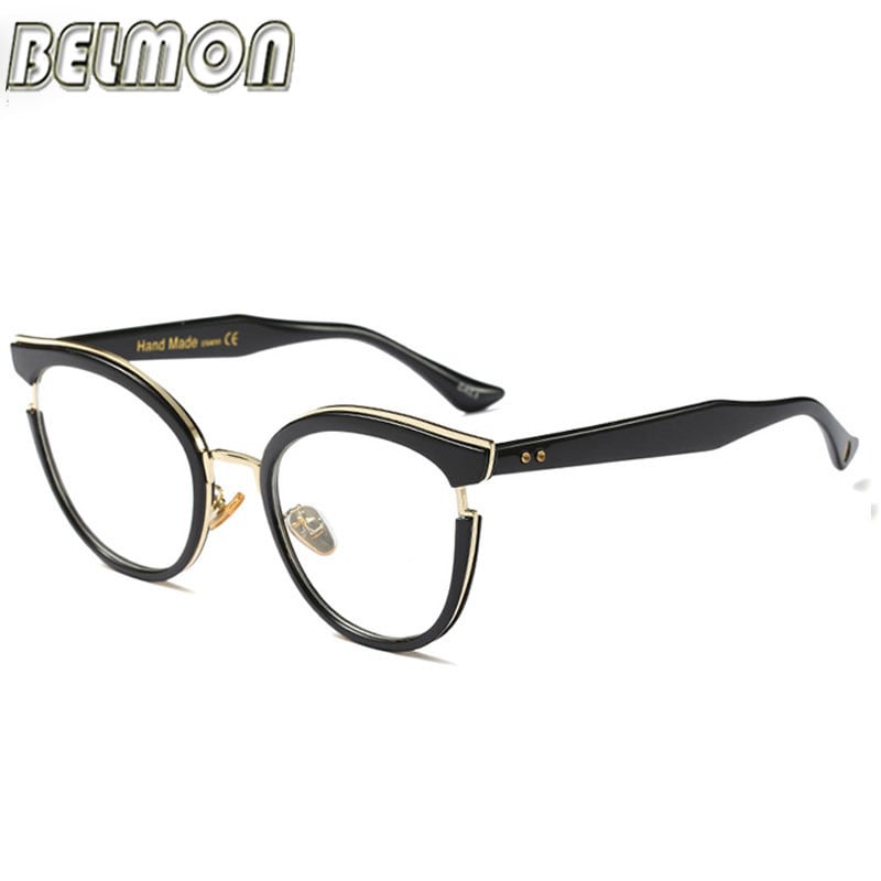 Belmon Spectacles Frame Γυναικεία Οπτικά Συνταγογραφούμενα Γυαλιά Οράσεως Σκελετός Γυαλιά Γυαλιά Διαφανής Clear Lens Glasses 97551