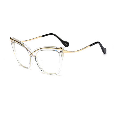 SHAUNA Ogromne metalne obrve, okviri optičkih naočala mačkastih očiju