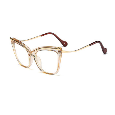 SHAUNA Ogromne metalne obrve, okviri optičkih naočala mačkastih očiju