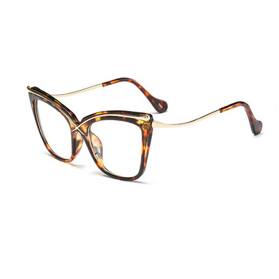 SHAUNA Ogromne metalne obrve, okviri optičkih naočala mačkastih očiju