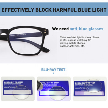 Блокираща синя светлина прозрачна прозрачна рамка за очила Жени Мъже 2021 Оптични лещи Модни квадратни правоъгълни очила Женски S427