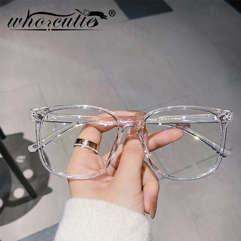 Blue Light Blocking Transparent Clear Glasses Σκελετός Γυναικείο 2021 Οπτικός Φακός Μόδας Τετράγωνο Ορθογώνιο Γυαλιά Γυναικεία S427
