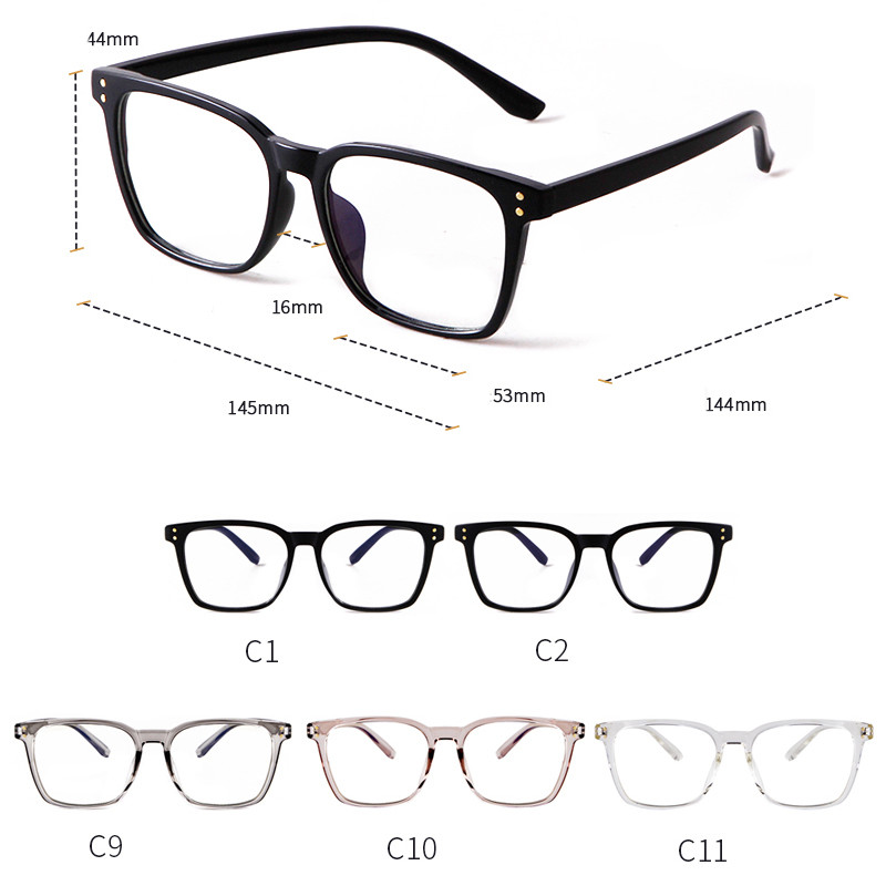 Blue Light Blocking Transparent Clear Glasses Σκελετός Γυναικείο 2021 Οπτικός Φακός Μόδας Τετράγωνο Ορθογώνιο Γυαλιά Γυναικεία S427