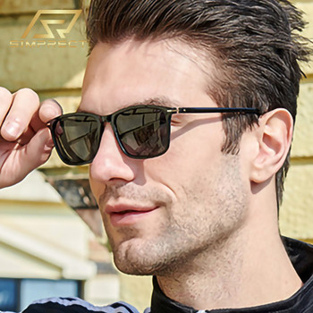 SIMPRECT Polarized γυαλιά ηλίου για άντρες 2023 UV400 υψηλής ποιότητας πολυτελής επωνυμία μόδας Vintage ρετρό τετράγωνα ορθογώνια γυαλιά ηλίου