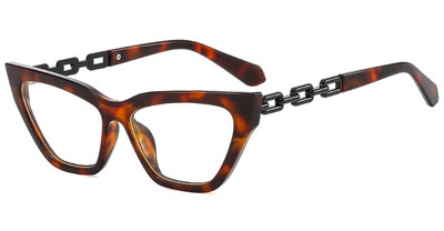 Läbipaistvad kassisilmade prillid, raamid, naiste optilised retseptid, mood metallist kett, vanaaegsed arvutiprillid