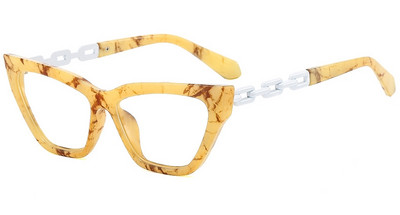 Läbipaistvad kassisilmade prillid, raamid, naiste optilised retseptid, mood metallist kett, vanaaegsed arvutiprillid