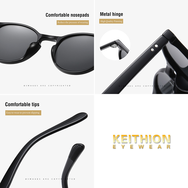 KEITHION DESIGN Unisex Ultralight TR90 polarizirane sunčane naočale Muškarci Žene Vozačke okrugle sjenila Vintage sunčane naočale Gafas De Sol