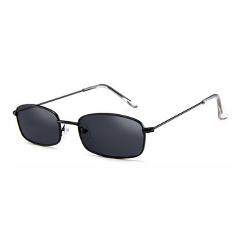 Zeontaat Малки правоъгълни слънчеви очила Мъже Жени Ретро метална рамка Жълти Червени Винтидж Малки женски слънчеви очила UV400