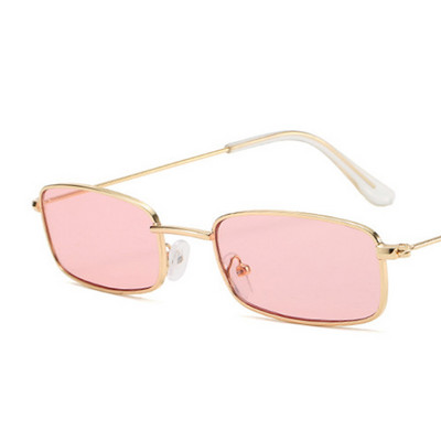 Zeontaat Ochelari de soare dreptunghiular mici, bărbați, femei, retro, cadru metalic, galben, roșu, vintage, ochelari de soare pentru femei, UV400