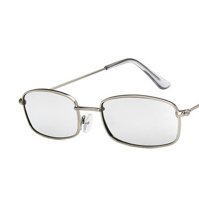 Zeontaat Ochelari de soare dreptunghiular mici, bărbați, femei, retro, cadru metalic, galben, roșu, vintage, ochelari de soare pentru femei, UV400