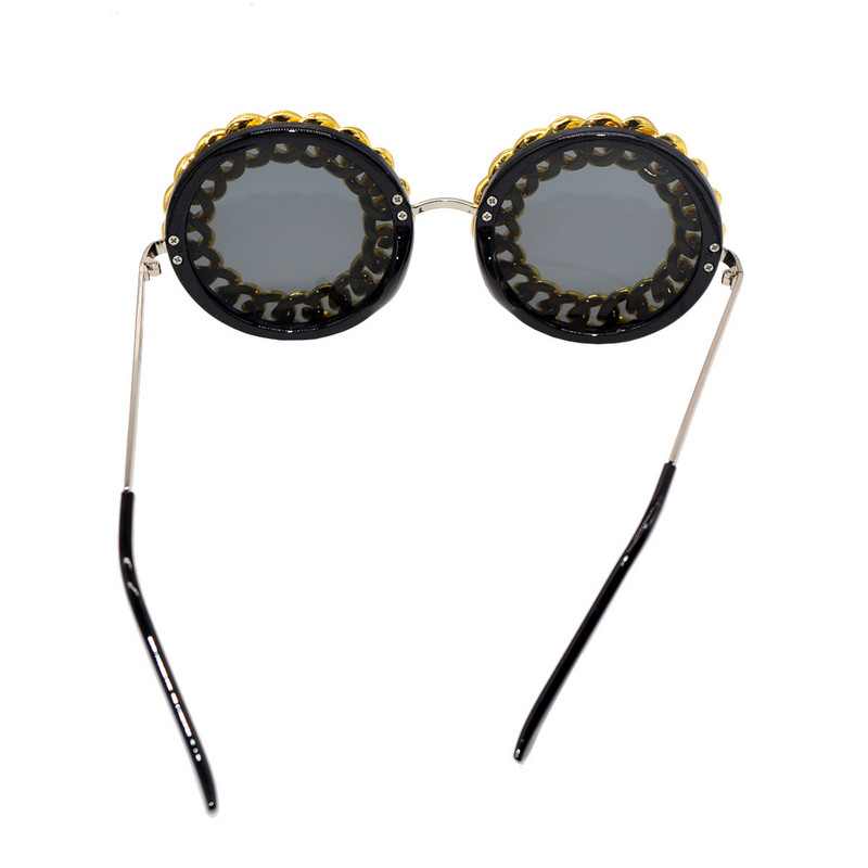 2022. Barokne okrugle sunčane naočale Ženske kristale Sunčane naočale seksi djevojke Sjenila s lančićima od kamenčića za zabavu Oculos De Sol Feminino
