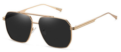 NOI Ochelari de soare polarizați Femei Bărbați Ochelari de soare supradimensionați, pătrați, de metal, Ochelari de soare anti-orbire UV400