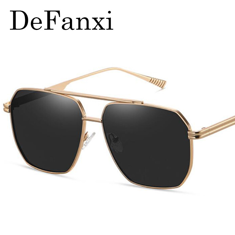 NOI Ochelari de soare polarizați Femei Bărbați Ochelari de soare supradimensionați, pătrați, de metal, Ochelari de soare anti-orbire UV400