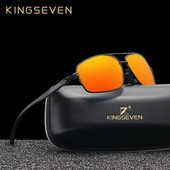 KINGSEVEN Маркови дизайнерски поляризирани слънчеви очила Мъже Жени Red Mirror Driving Sun Glasses For Men High Quality Shades Oculos N7088