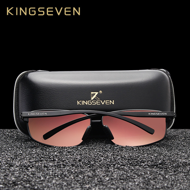 KINGSEVEN Маркови дизайнерски поляризирани слънчеви очила Мъже Жени Red Mirror Driving Sun Glasses For Men High Quality Shades Oculos N7088