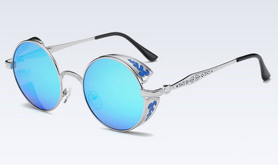 Zlatne polarizirane gotičke steampunk sunčane naočale Presvlaka Zrcalne okrugle kružne sunčane naočale Retro Vintage Gafas Masculino crna 2021.