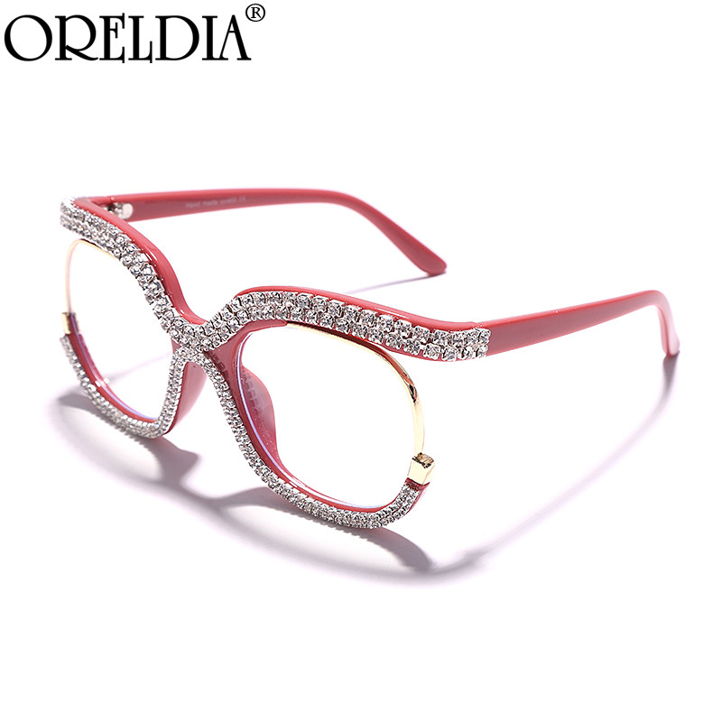 2022 Diamond Anti-blue Light Blocking Очила Квадратни рамки Мъже Жени Диоптрични очила Прозрачни лещи Рамка за очила