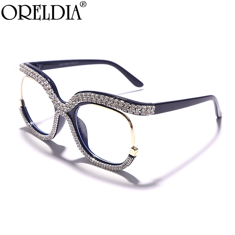 2022 Diamond Anti-blue Light Blocking Очила Квадратни рамки Мъже Жени Диоптрични очила Прозрачни лещи Рамка за очила