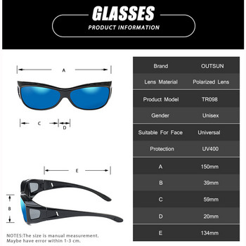 Γυαλιά ηλίου με μάρκα OVER-FIT Polarized Ανδρικά Γυναικεία Αθλητικά Γυαλιά εξωτερικού χώρου UV400 Γυαλιά ηλίου ψαρέματος Συνταγογραφούμενα γυαλιά OS098